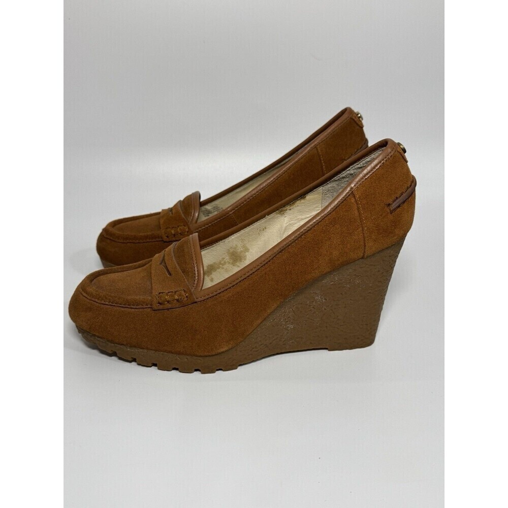 Michael Michael Kors Rory Loafer Wedge Heels Walnut Womens  SIZE 91/2 - Picture 3 of 14
